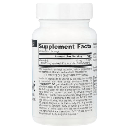 Source Naturals, Coenzymated™ B-6, 25 mg, 120 Lozenges