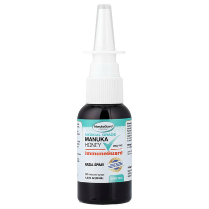 ManukaGuard, Medical Grade Manuka Honey, Immune Guard Nasal Spray, 1.35 fl oz (40 ml)