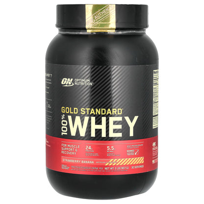 Optimum Nutrition, Gold Standard® 100% Whey, Strawberry Banana, 2 lb (907 g)