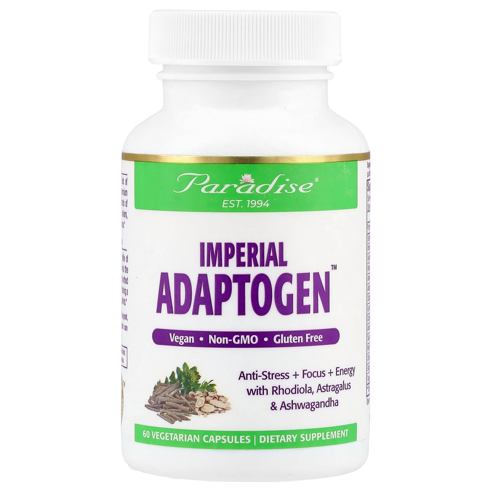 Paradise Herbs, Imperial Adaptogen, 60 Vegetarian Capsules