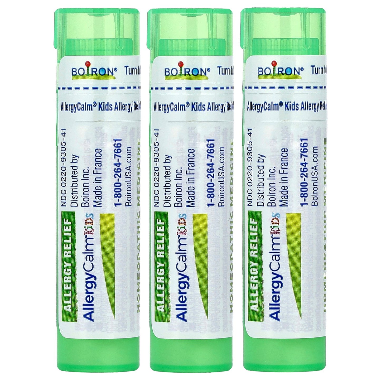 Boiron, AllergyCalm Kids, 2+ Years, 3 Tubes, 80 Pellets Each