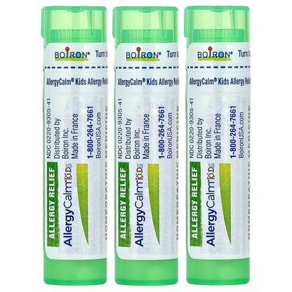 Boiron, AllergyCalm Kids, 2+ Years, 3 Tubes, 80 Pellets Each