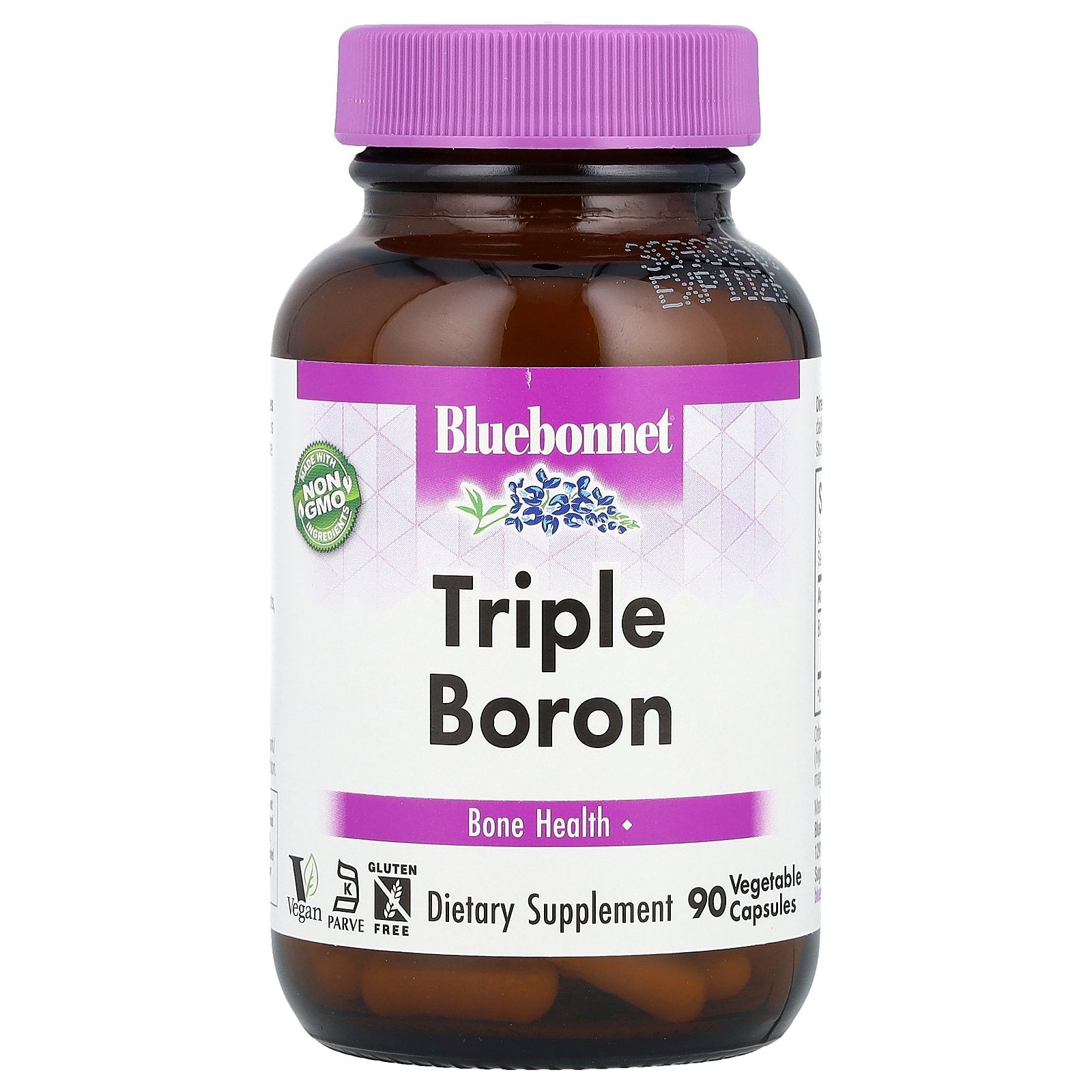 Bluebonnet Nutrition, Triple Boron, 90 Vegetable Capsules (3 mg per Capsule)