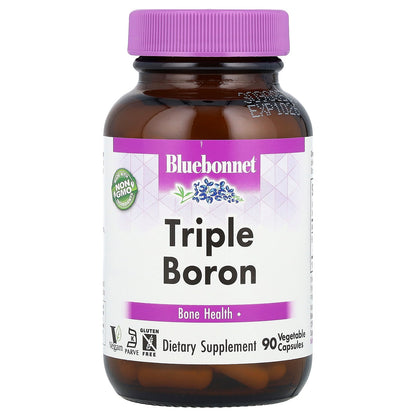 Bluebonnet Nutrition, Triple Boron, 90 Vegetable Capsules (3 mg per Capsule)