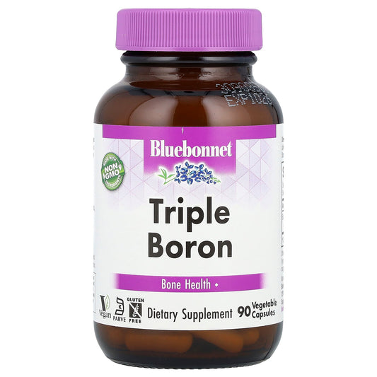 Bluebonnet Nutrition, Triple Boron, 90 Vegetable Capsules (3 mg per Capsule)