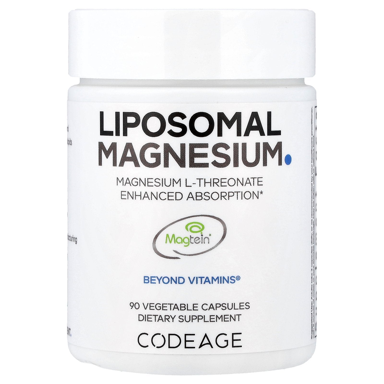 Codeage, Liposomal Magnesium L-Threonate, 90 Vegetable Capsules