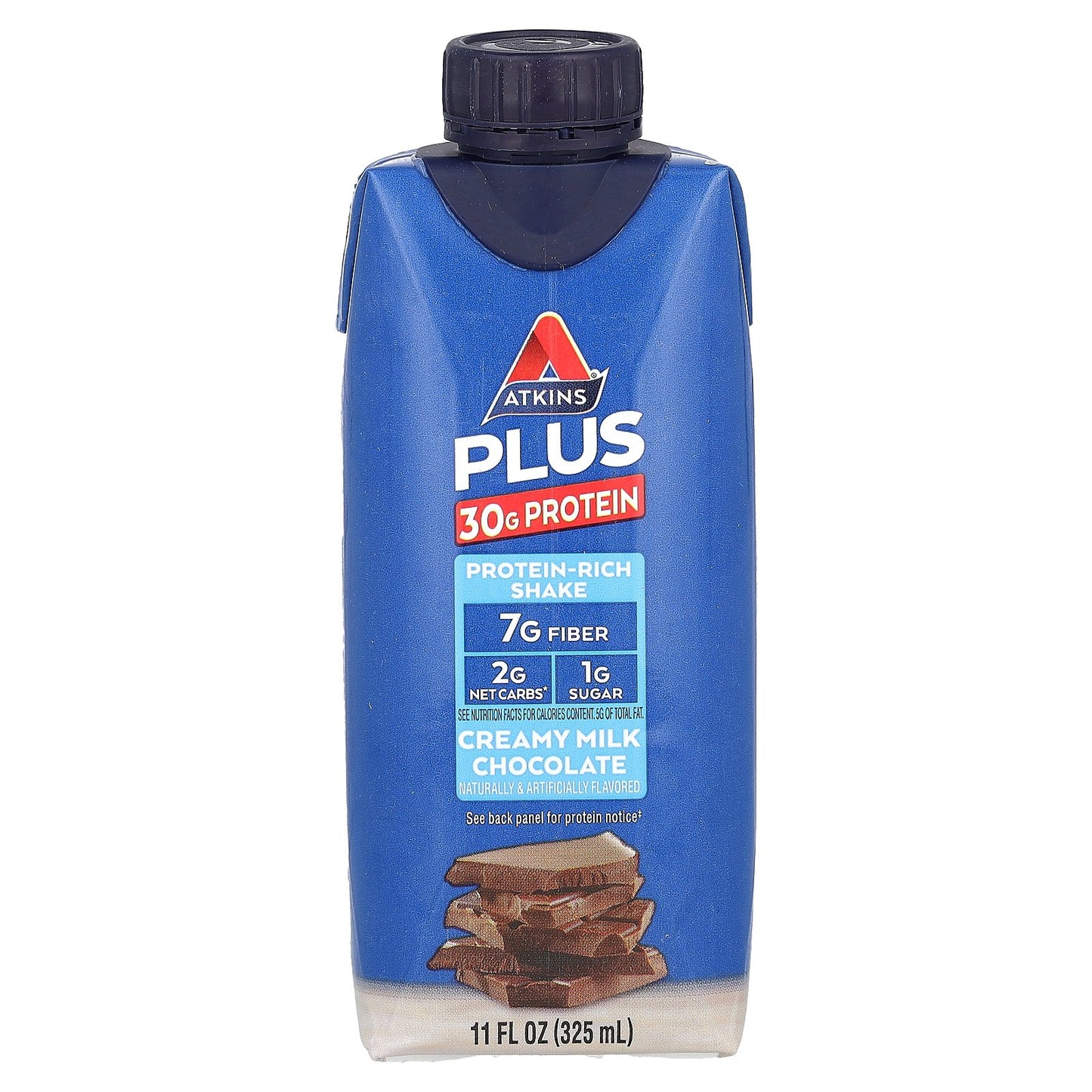 Atkins, Plus Protein-Rich Shake, Creamy Milk Chocolate, 4 Shakes, 11 fl oz (325 ml) Each