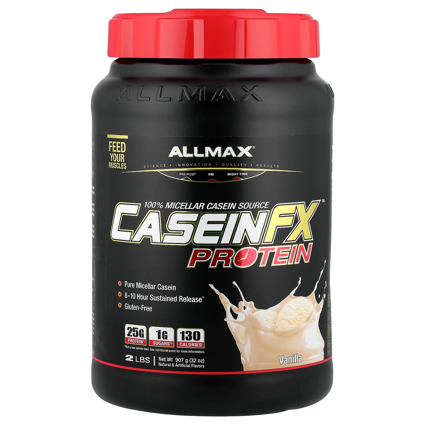 ALLMAX, Casein-FX™ Protein, 100% Casein Micellar Source, Vanilla, 2 lbs (907 g)