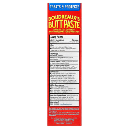 Boudreaux's Butt Paste, Diaper Rash Ointment, 4 oz (113 g)
