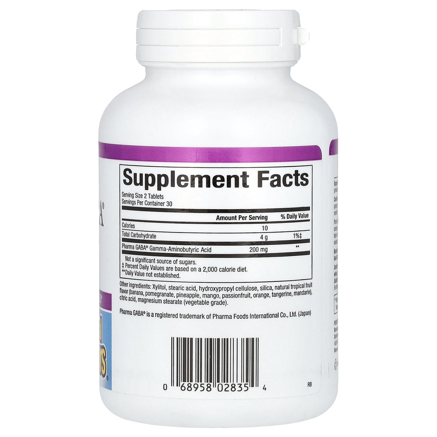 Natural Factors, Stress-Relax, Pharma GABA, 100 mg, 60 Chewable Tablets