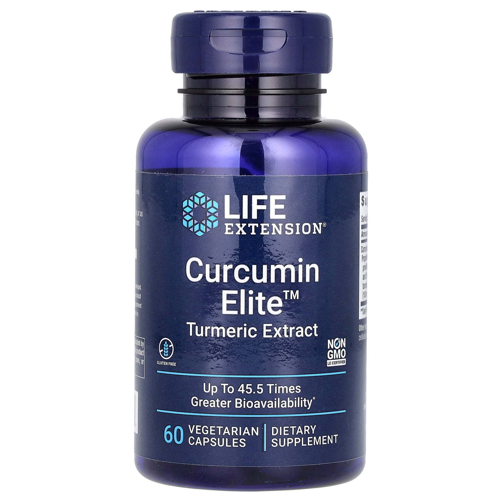 Life Extension, Curcumin Elite, Turmeric Extract, 60 Vegetarian Capsules