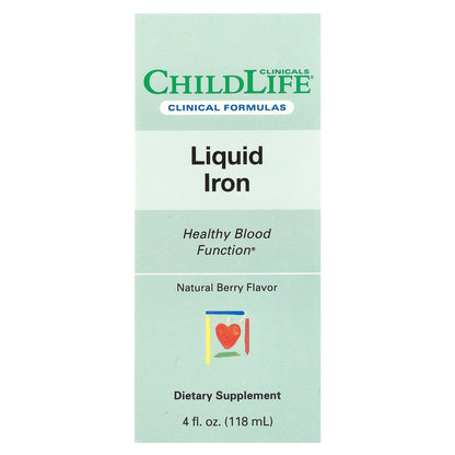 ChildLife Clinicals, Liquid Iron, Natural Berry, 4 fl oz (118 ml)