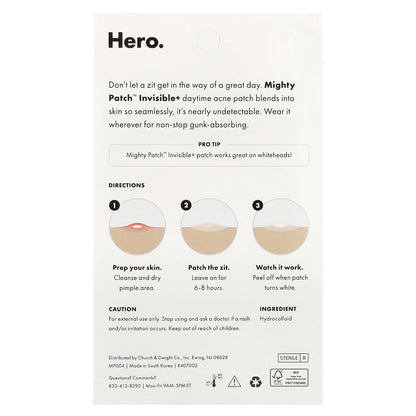 Hero Cosmetics, Mighty Patch™ Invisible+, 39 Hydrocolloid Patches