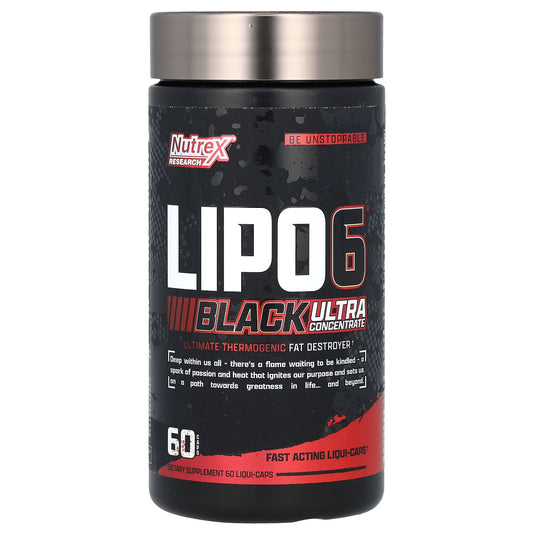 Nutrex Research, LIPO-6 Black, Ultra Concentrate, 60 Liqui-Caps