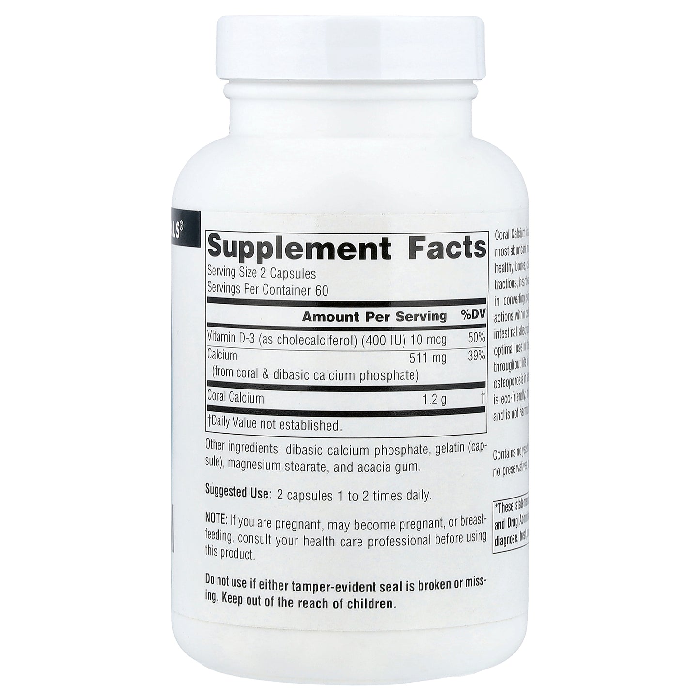 Source Naturals, Coral Calcium, 120 Capsules (600 mg per Capsule)