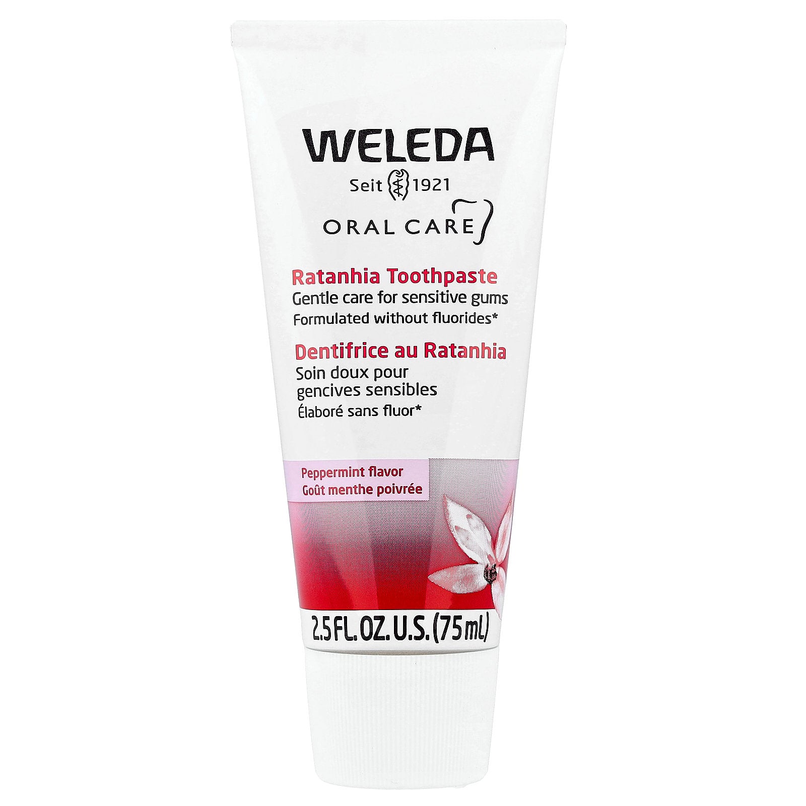 Weleda, Oral Care, Ratanhia Toothpaste, Peppermint, 2.5 fl oz (75 ml)