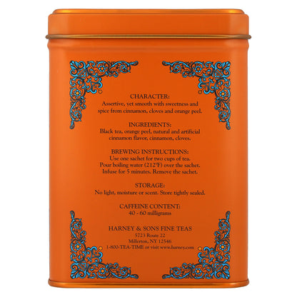 Harney & Sons, Black Tea With Warming Spices, Hot Cinnamon Sunset, 20 Tea Sachets, 1.4 oz (40 g)