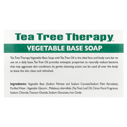 Tea Tree Therapy, Vegetable Base Bar Soap with Tea Tree Oil, 1 Bar, 3.9 oz (110 g)