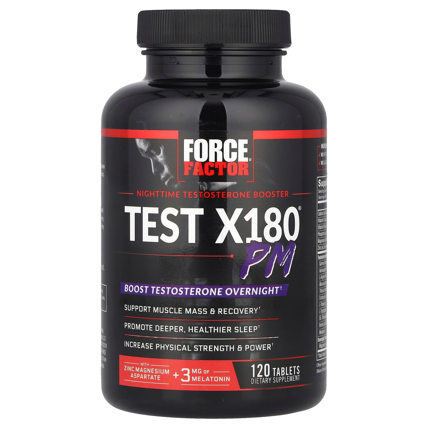 Force Factor, Test X180® PM, 120 Tablets