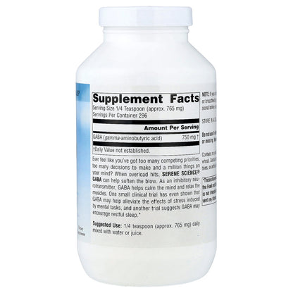 Source Naturals, Serene Science®, GABA Powder, 8 oz (226.8 g)