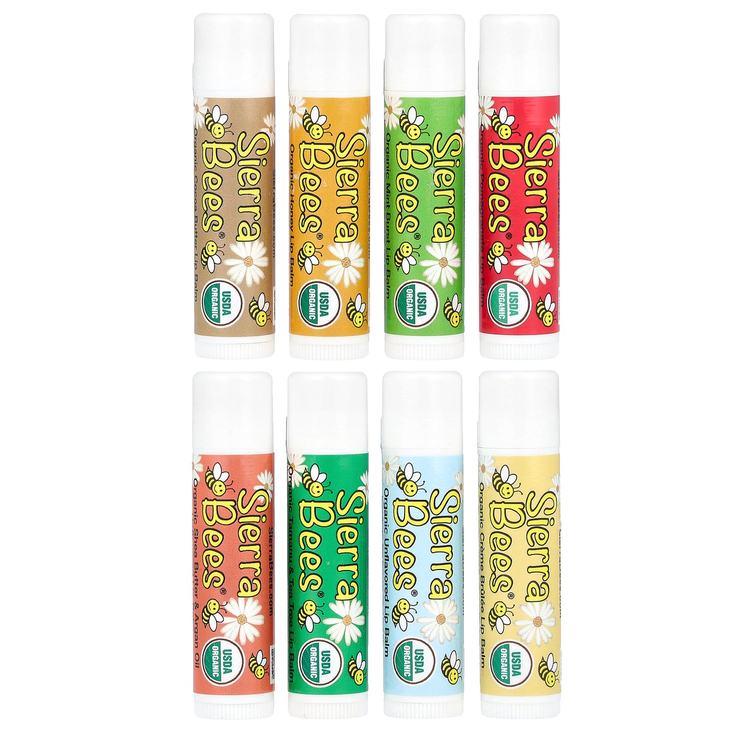 Sierra Bees, Organic Lip Balms Combo Pack, 8 Pack, 0.15 oz (4.25 g) Each