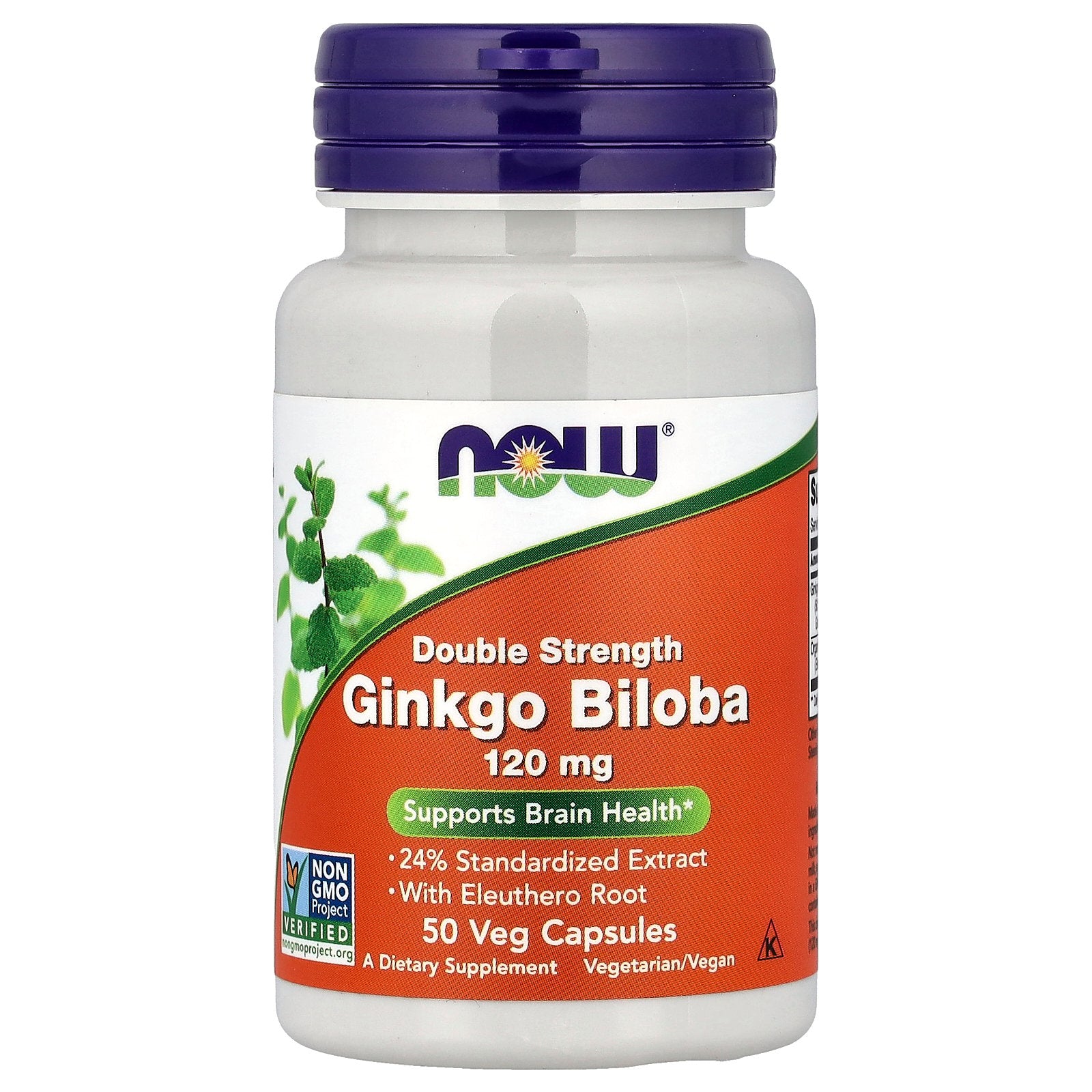 NOW Foods, Ginkgo Biloba With Eleuthero Root, 50 Veg Capsules
