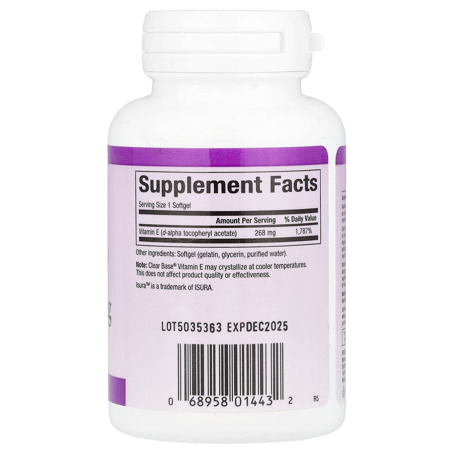 Natural Factors, Clear Base® Vitamin E, 268 mg (400 IU), 60 Softgels