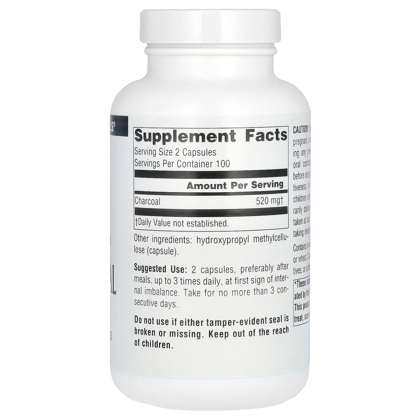 Source Naturals, 100% Pure Activated Charcoal, 260 mg , 200 Capsules