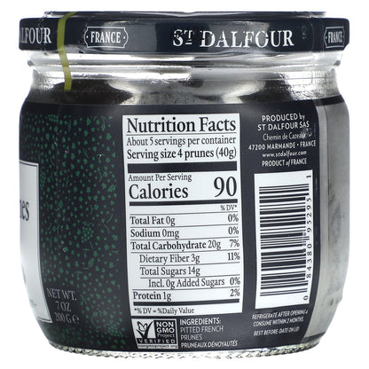 St. Dalfour, French Prunes, Pitted, 7 oz (200 g)