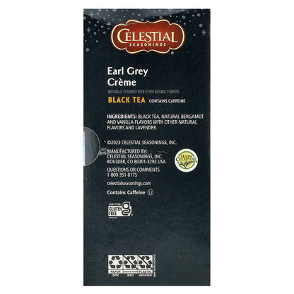 Celestial Seasonings, Black Tea, Earl Grey Creme, 16 Tea Bags, 1.1 oz (31 g)