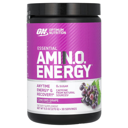 Optimum Nutrition, Essential Amin.O. Energy®, Concord Grape, 9.5 oz (270 g)