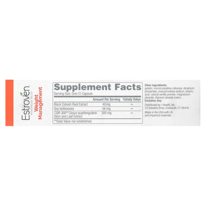 Estroven, Menopause Relief + Weight Management, 30 Capsules