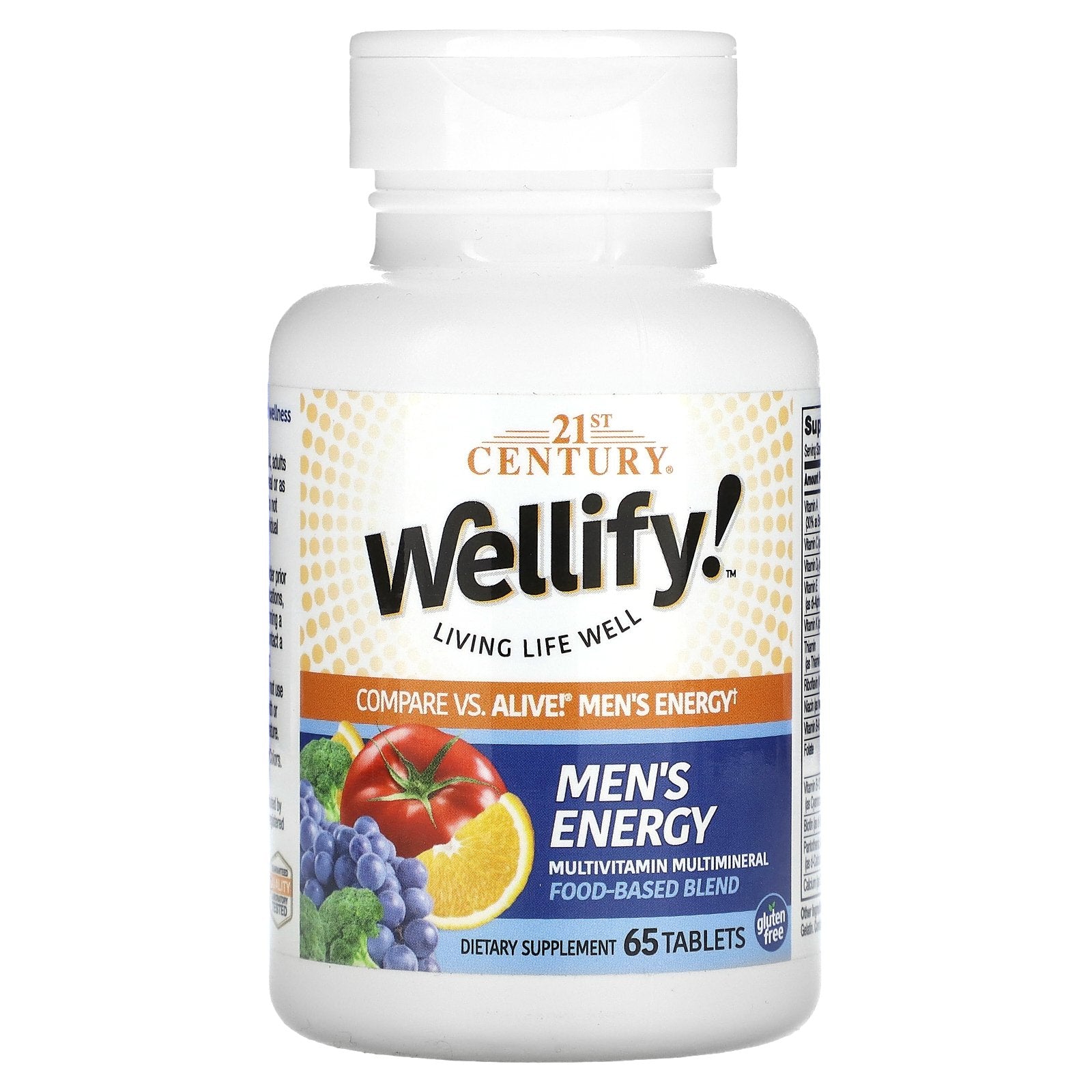 21st Century, Wellify! Men's Energy, Multivitamin Multimineral, 65 Tablets