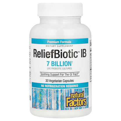 Natural Factors, ReliefBiotic™ IB, 7 Billion, 30 Vegetarian Capsules