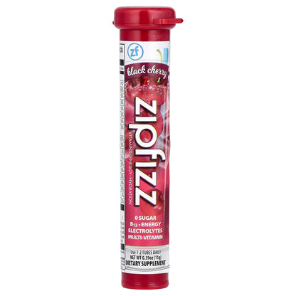 Zipfizz, Energy Drink Mix, Black Cherry, 20 Tubes, 0.39 oz (11 g) Each