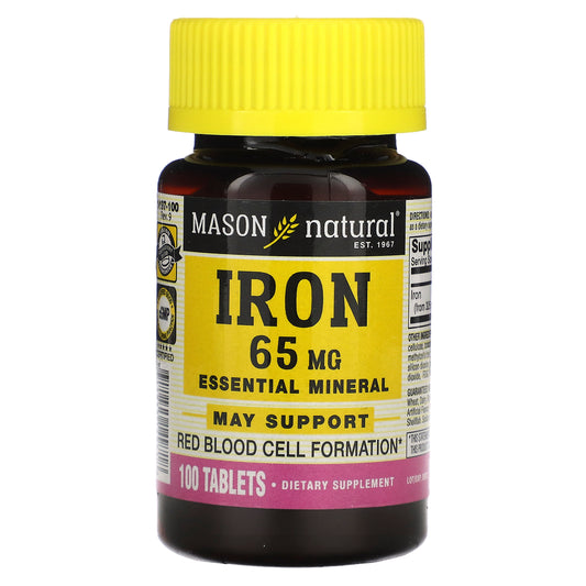 Mason Natural, Iron, 65 mg, 100 Tablets