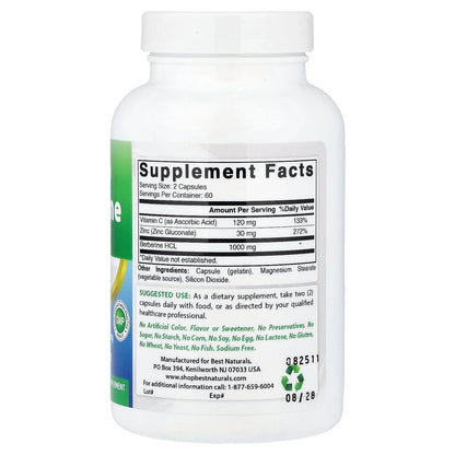 Best Naturals, Berberine Plus, 120 Capsules