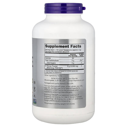 NOW Foods, Sports, D-Ribose Powder, 1 lb (454 g)
