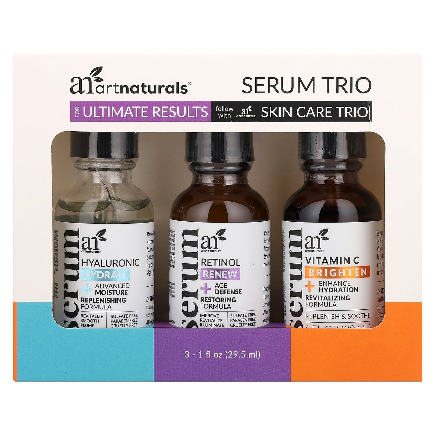 artnaturals, Serum Trio Set, 3 Serums, 1 fl oz (29.5 ml) Each