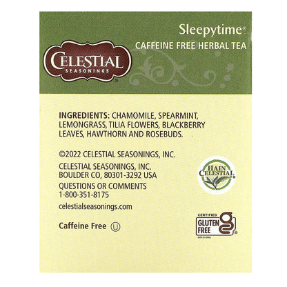 Celestial Seasonings, Herbal Tea, Sleepytime, Caffeine Free, 20 Tea Bags, 1 oz (29 g)