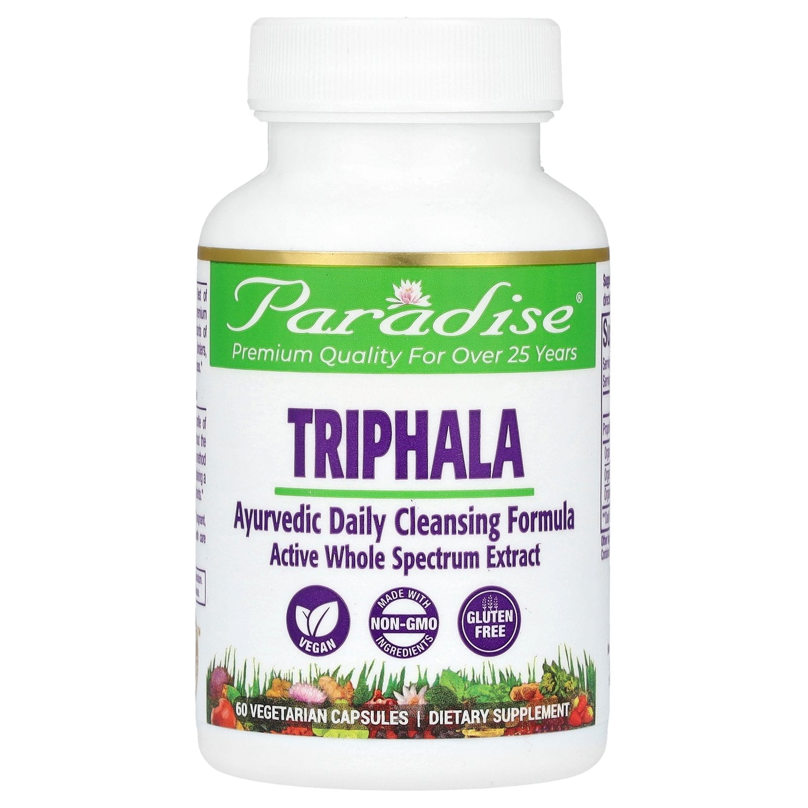 Paradise Herbs, Triphala, 60 Vegetarian Capsules