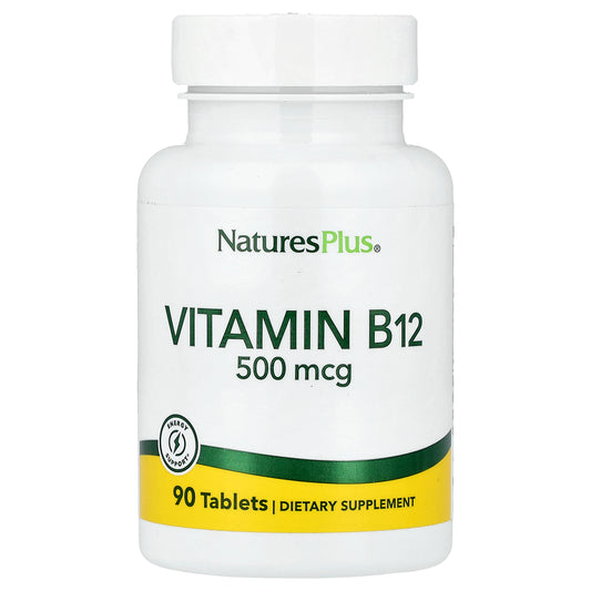 NaturesPlus, Vitamin B-12, 500 mcg, 90 Tablets