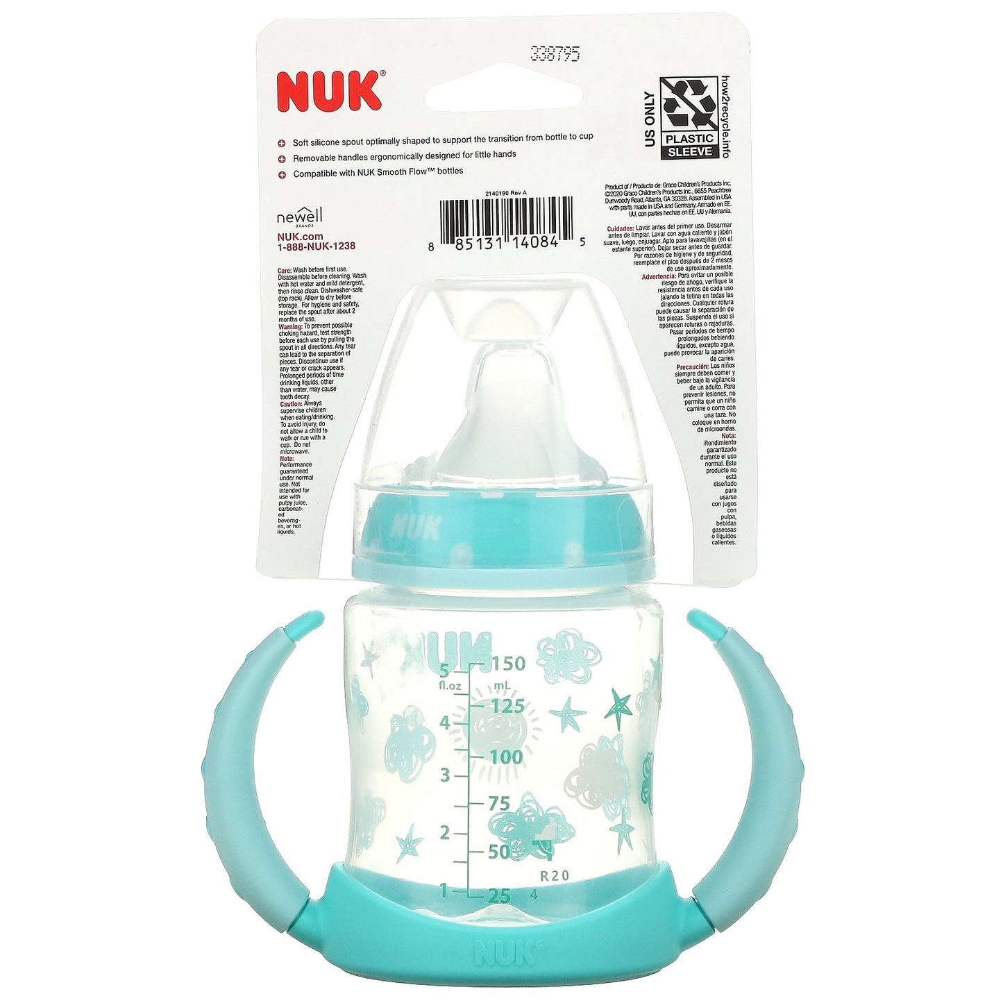 NUK, Learner Cup, 6+ Months, Aqua, 5 oz (150 ml)