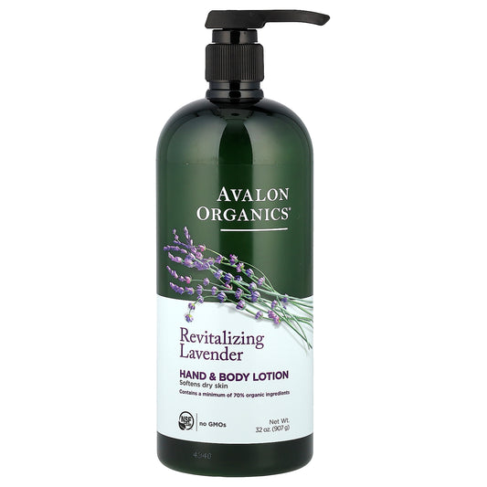 Avalon Organics, Hand & Body Lotion, Revitalizing Lavender, 32 oz (907 g)