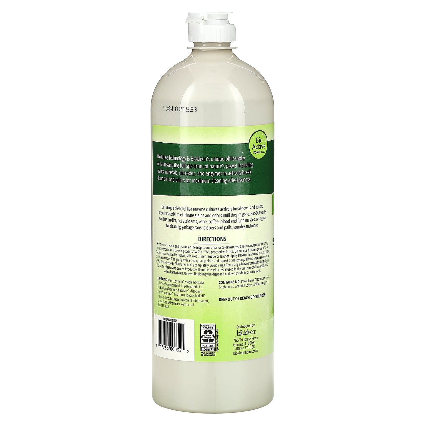 Biokleen, Bac-Out, Carpet Stain + Odor Remover, Lime Essence, 32 fl oz (946 ml)