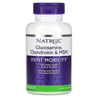 Natrol, Glucosamine, Chondroitin & MSM, 90 Tablets