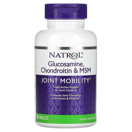 Natrol, Glucosamine, Chondroitin & MSM, 90 Tablets