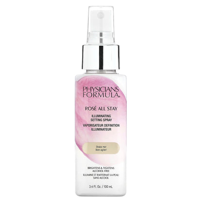 Physicians Formula, Rosé All Stay, Illuminating Setting Spray, Alcohol-Free, 3.4 fl oz (100 ml)