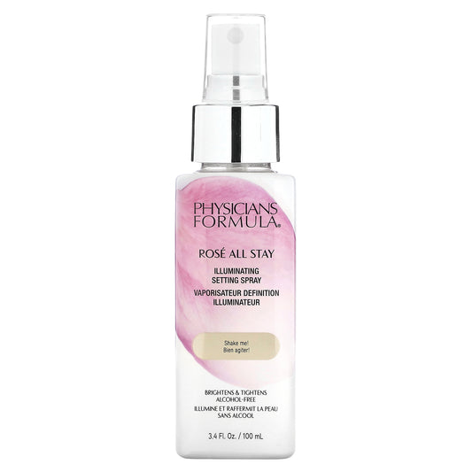 Physicians Formula, Rosé All Stay, Illuminating Setting Spray, Alcohol-Free, 3.4 fl oz (100 ml)