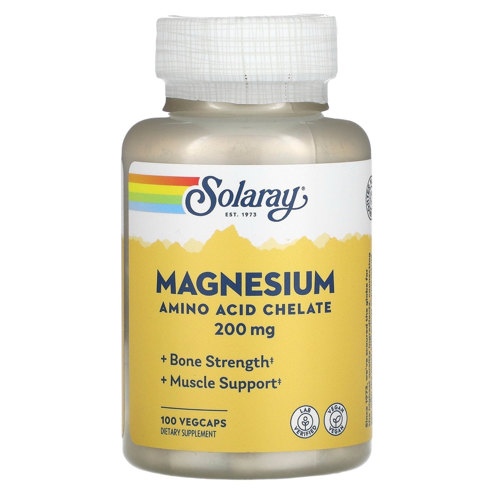 Solaray, Magnesium, 200 mg, 100 VegCaps